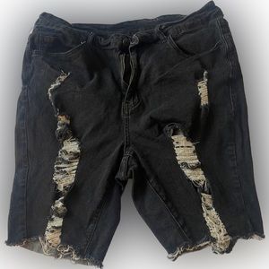 Black Jean Shorts 2xl
